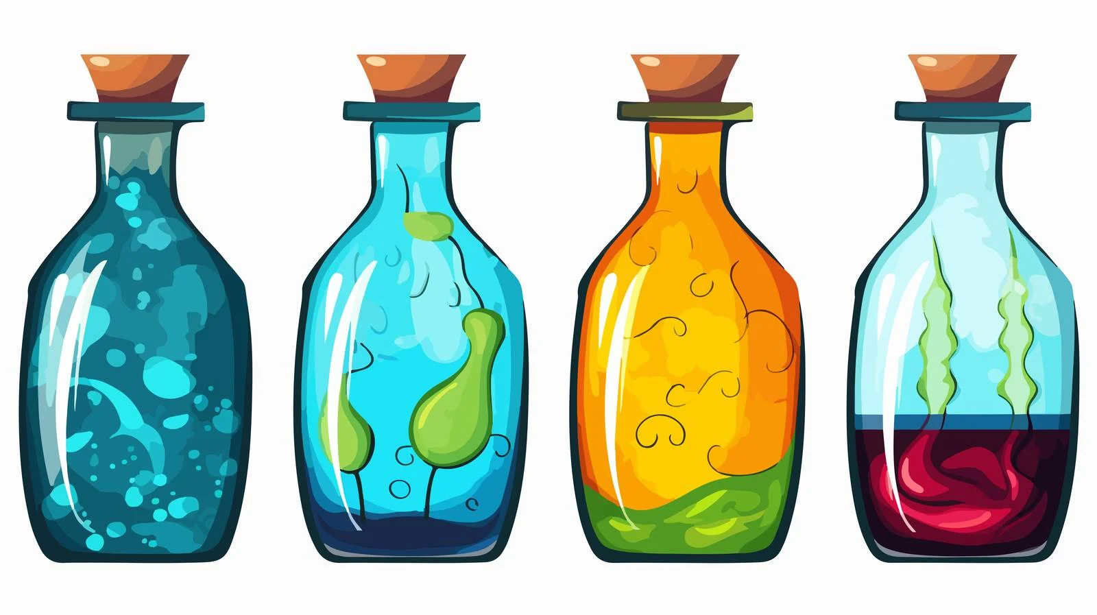 Cartoon Bottle Vector Illustration — free download from Dotvec