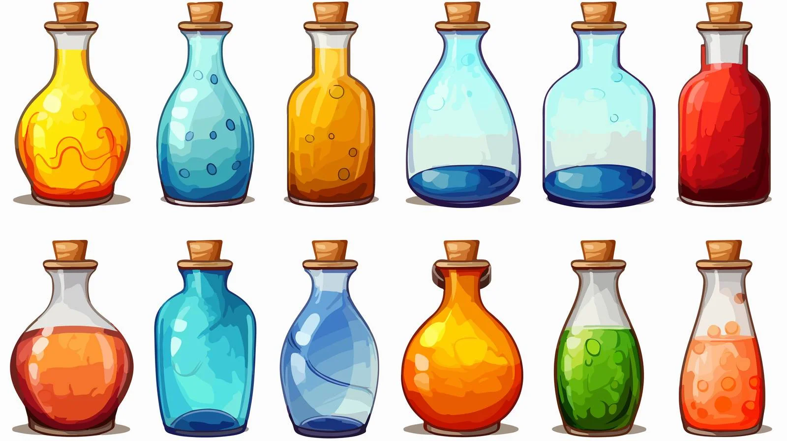 Cartoon Bottle Illustration — free download from Dotvec