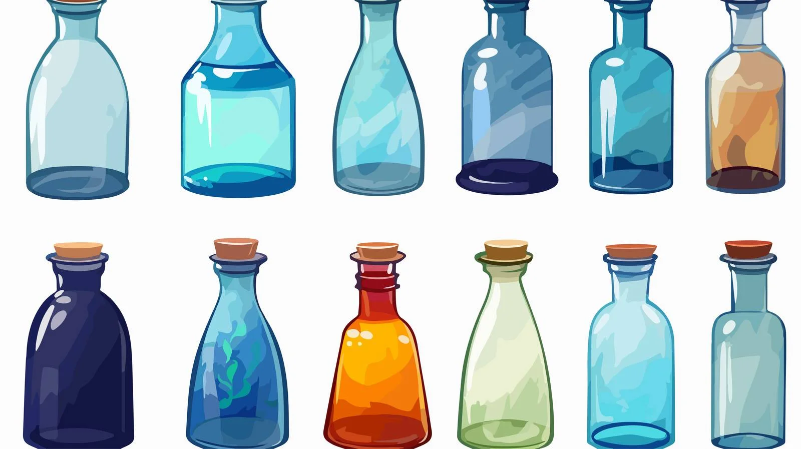 Cartoon Bottle Illustration — free download from Dotvec