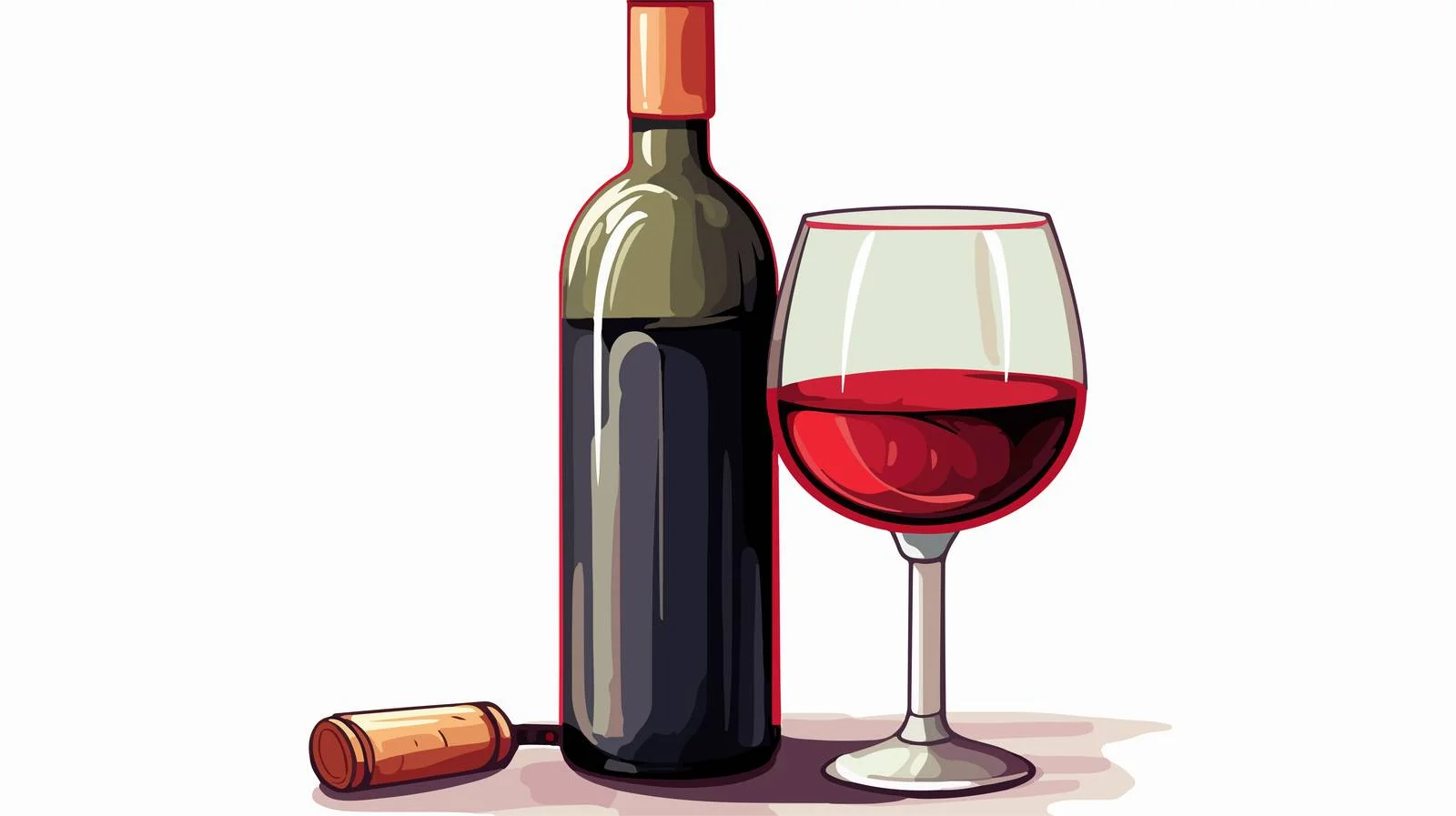 Cartoon Wine Bottle Illustration — free download from Dotvec