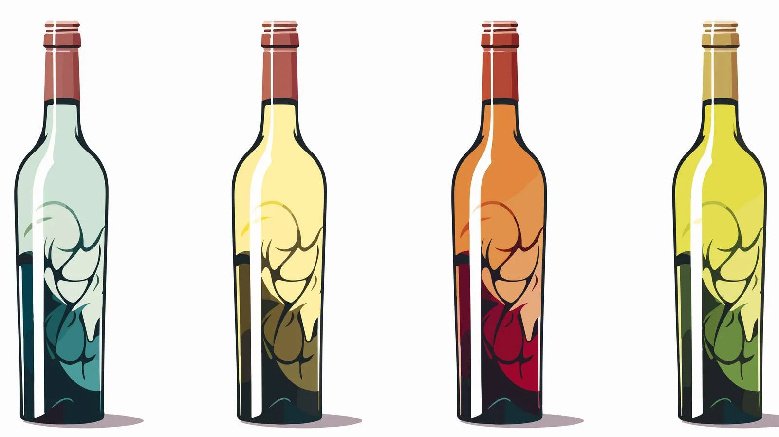Cartoon Wine Bottle Illustration — free download from Dotvec