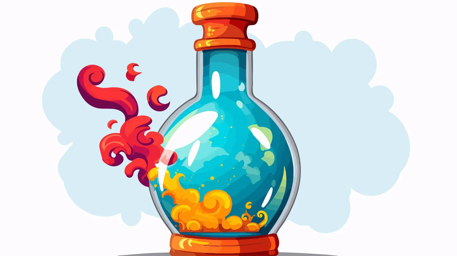 Cartoon Bottle Thought Bubble Stock Vector — free download from Dotvec