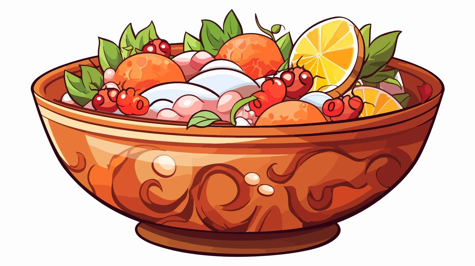 Sweet Sugar Bowl Cartoon Vector Illustration — free download from Dotvec