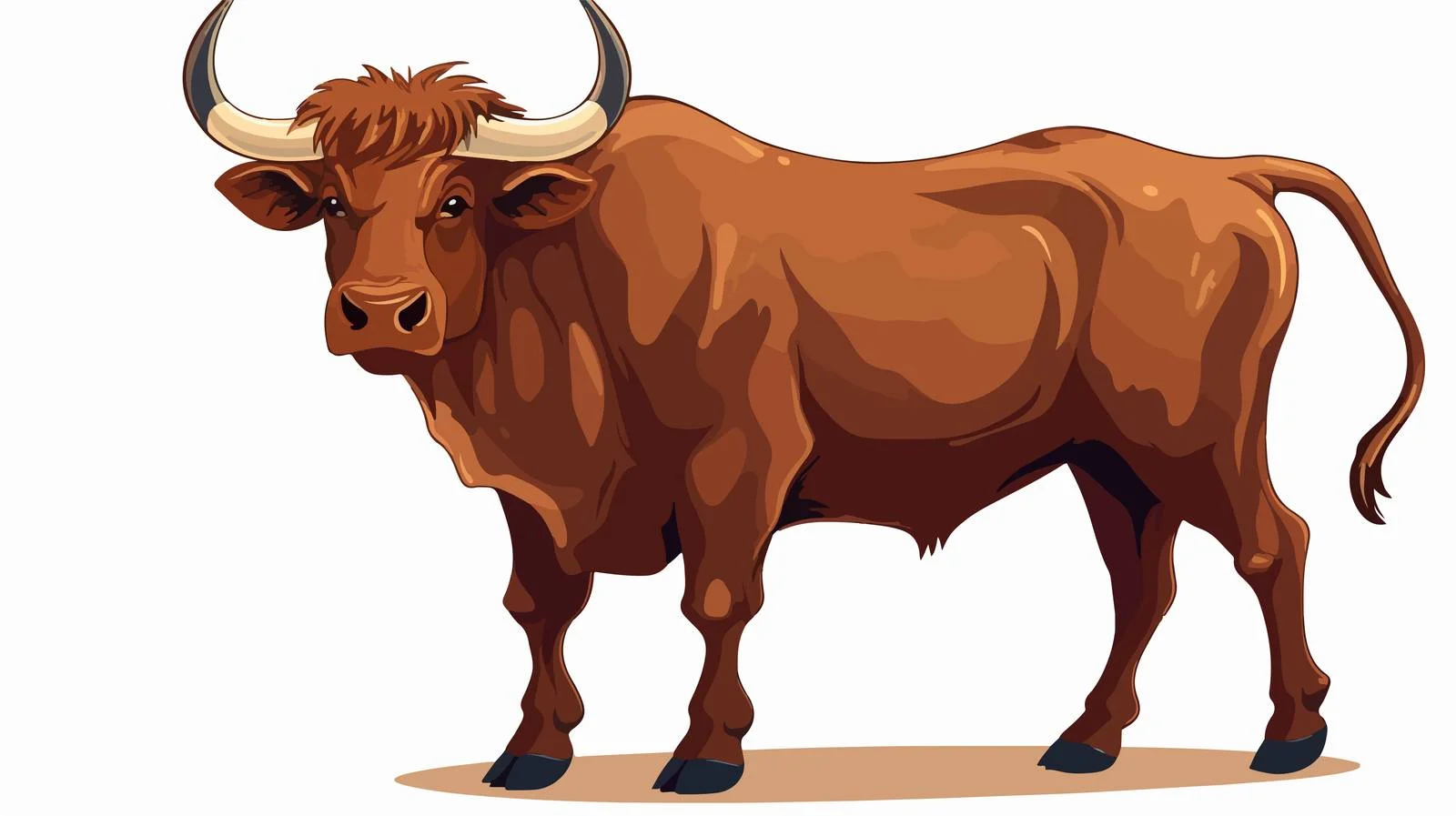 Cartoon Bull Vector Illustration — free download from Dotvec