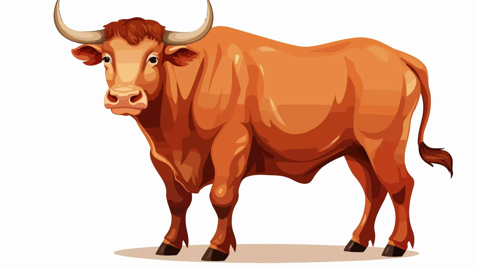 Playful Cartoon Bull Vector Illustration — free download from Dotvec