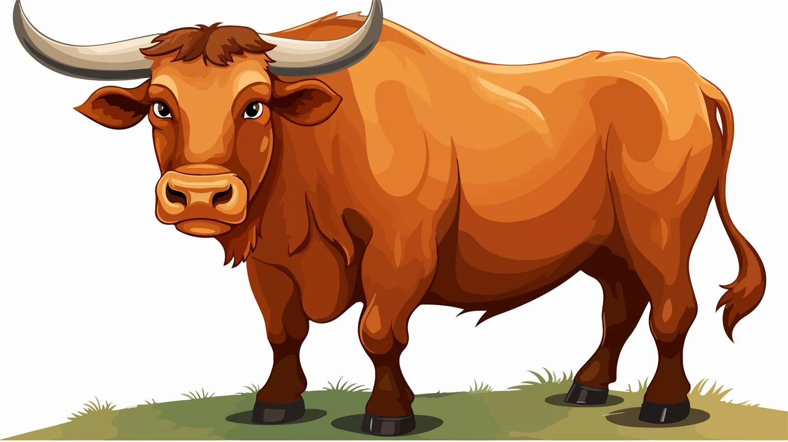 Cartoon Bull Vector Illustration — free download from Dotvec