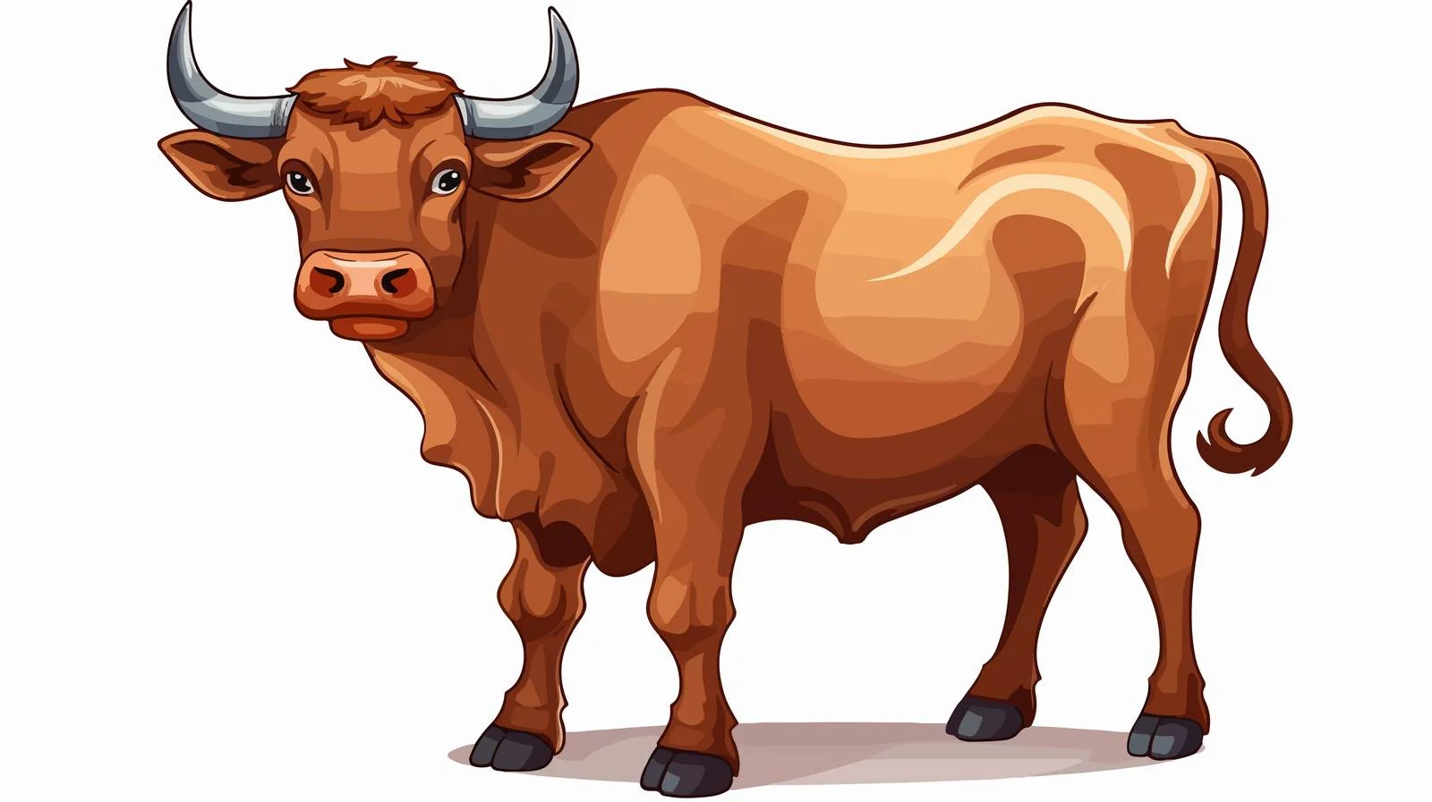 Cartoon Bull Vector Illustration — free download from Dotvec