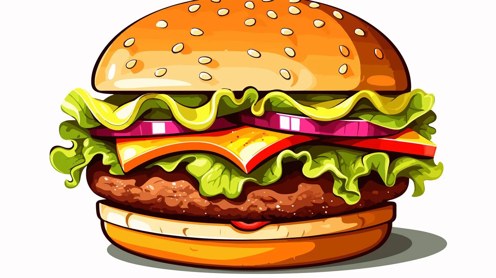 Cartoon Burger Stock Illustration — free download from Dotvec