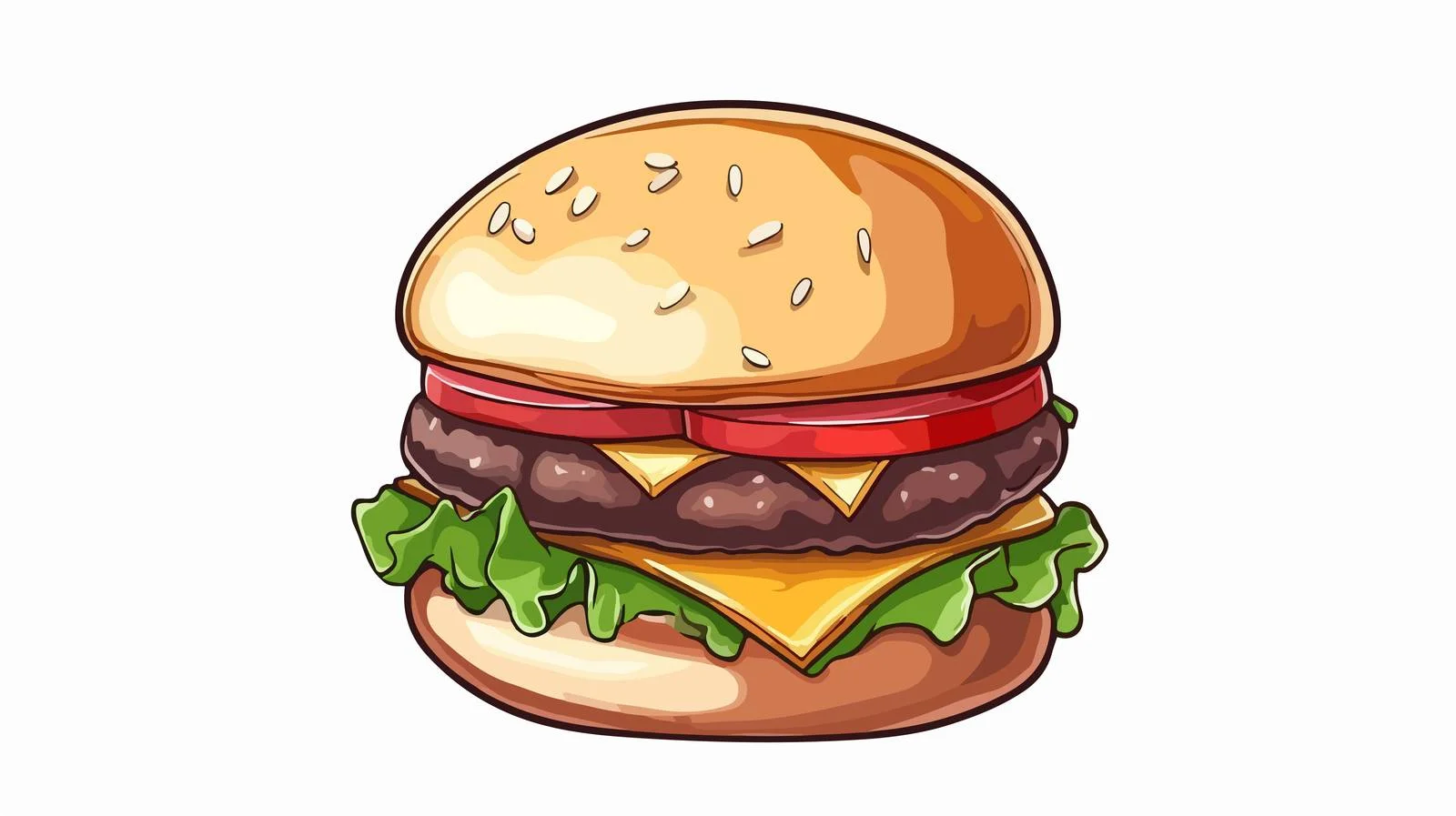 Cartoon Burger Stock Vector Illustration — free download from Dotvec