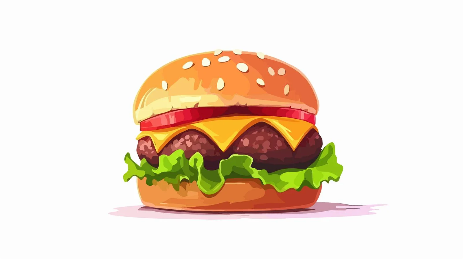 Cartoon Burger Vector Illustration — free download from Dotvec