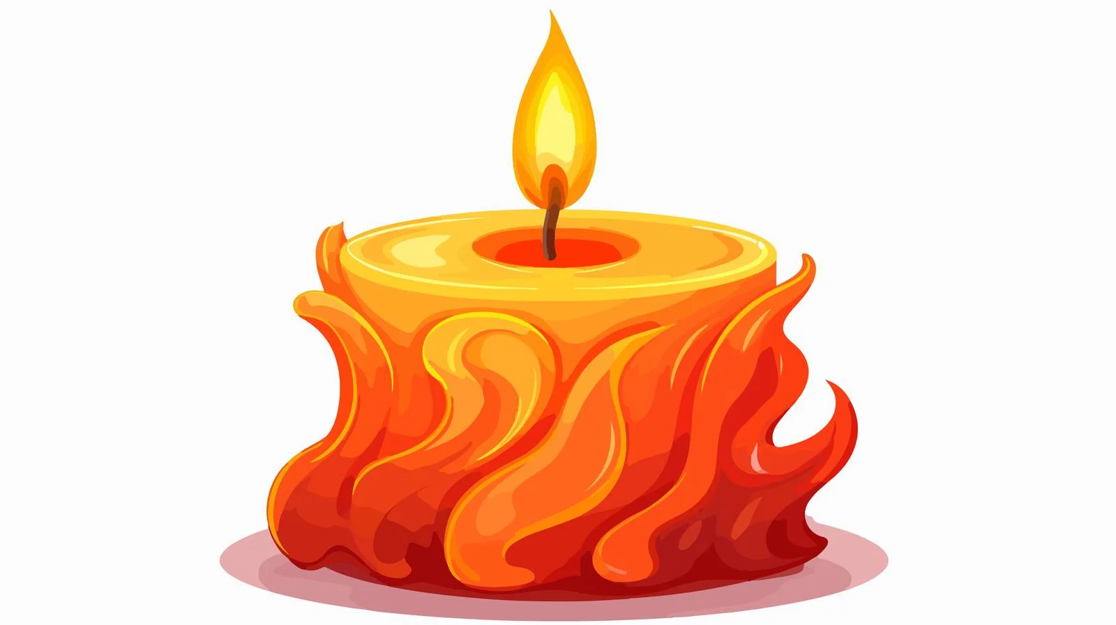 Cartoon Burning Candle Illustration — free download from Dotvec
