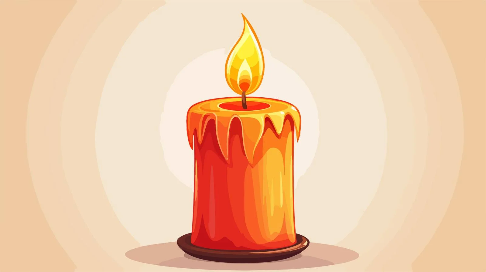 Cartoon Burning Candle Illustration — free download from Dotvec
