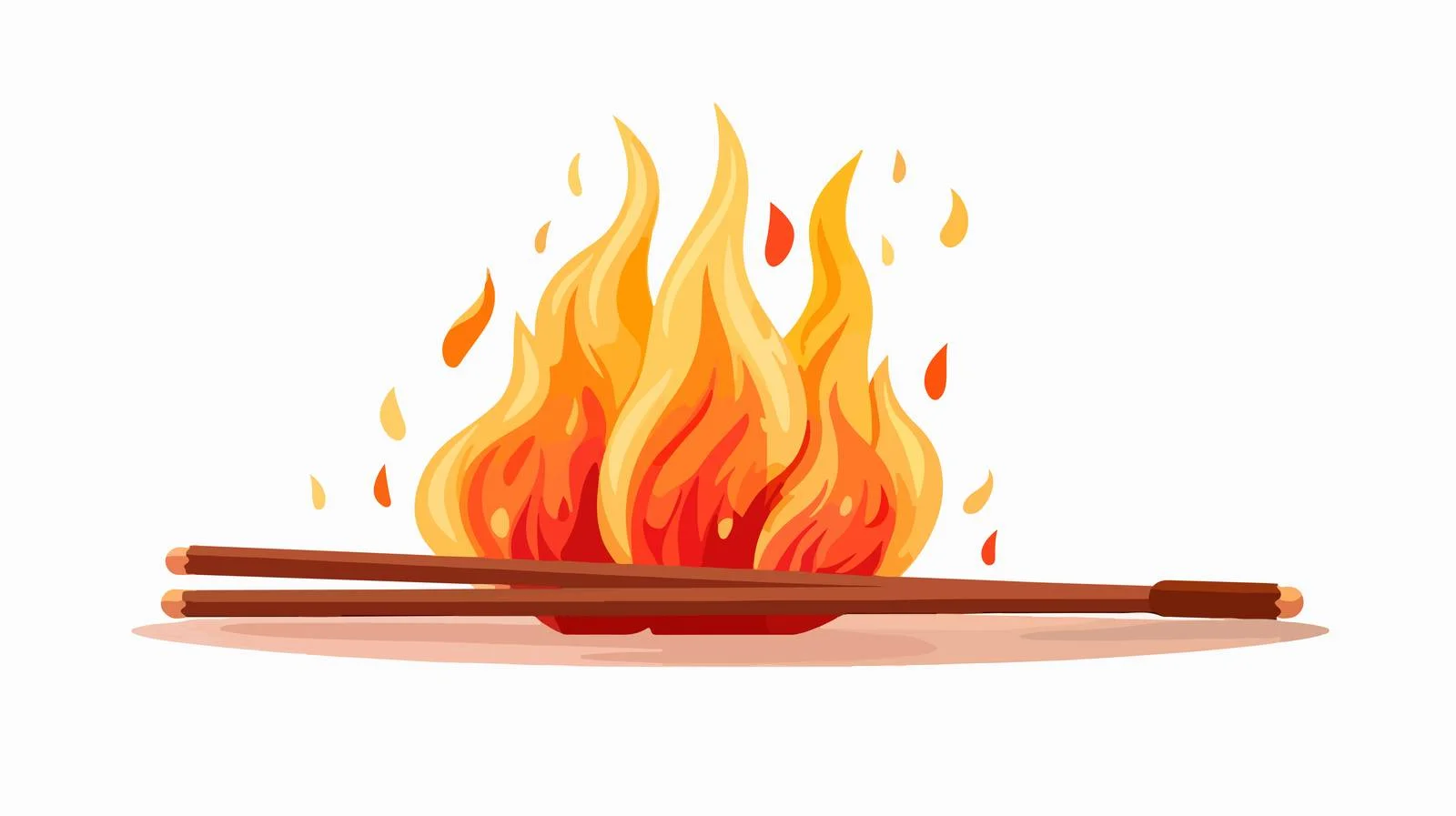 Cartoon Burning Match Illustration — free download from Dotvec