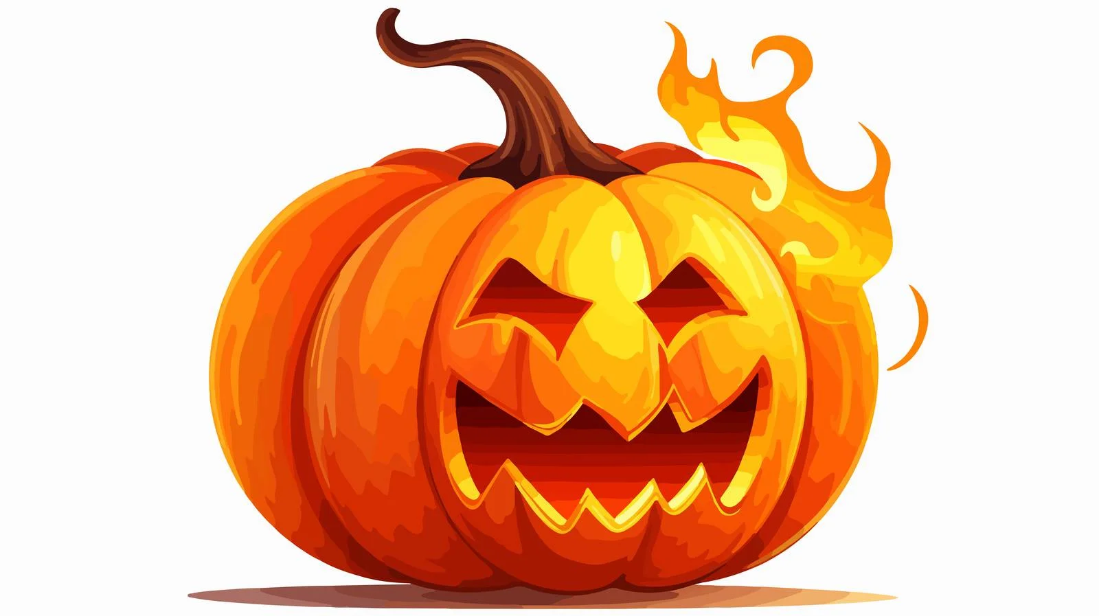 Burning Pumpkin Cartoon Vector Illustration — free download from Dotvec