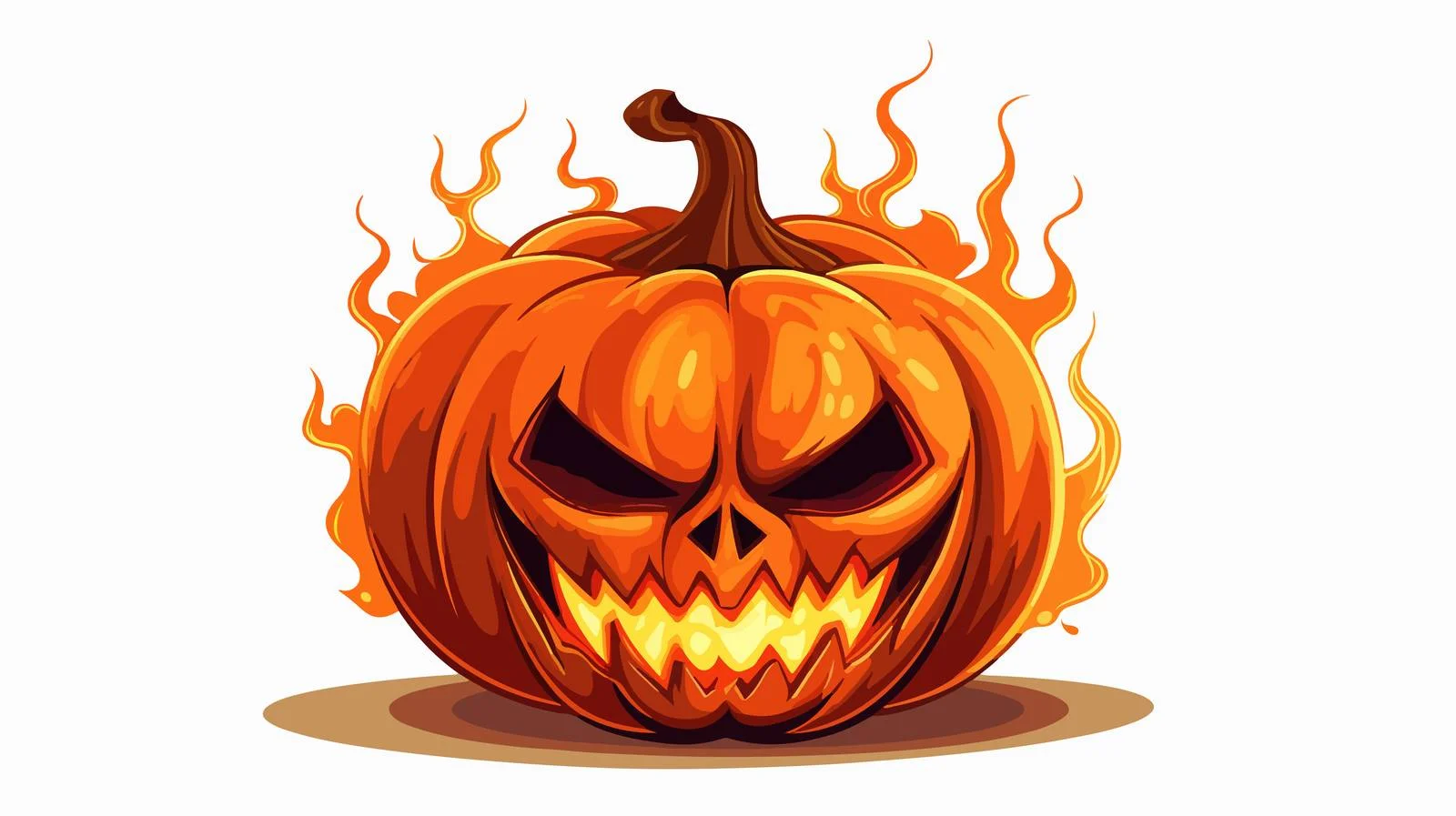 Burning Pumpkin Cartoon Vector Illustration — free download from Dotvec