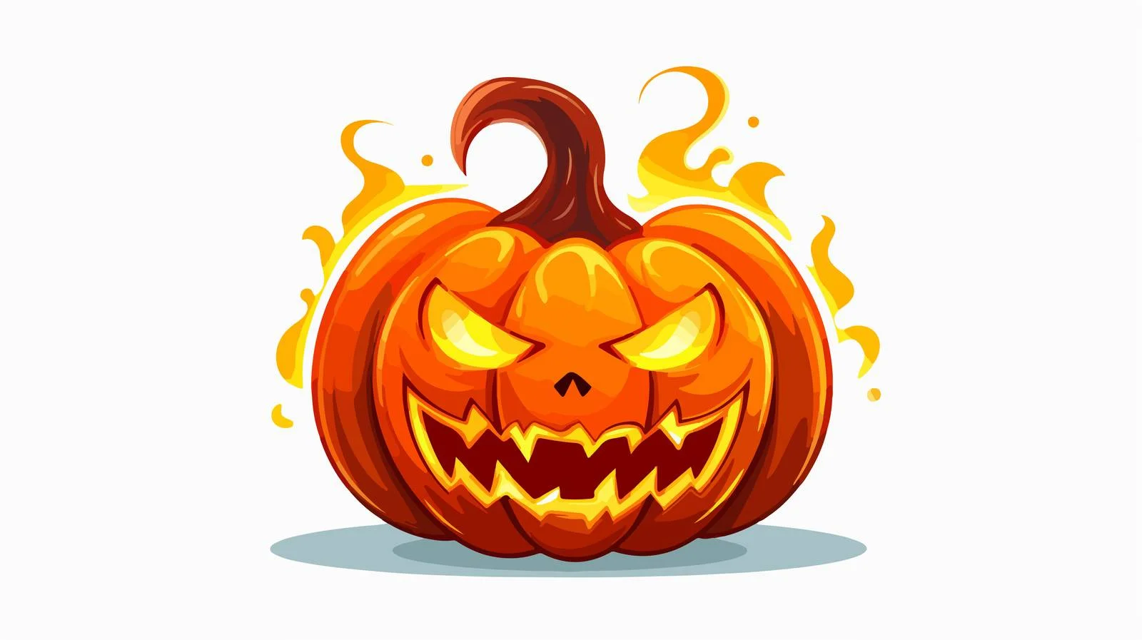 Burning Pumpkin Cartoon Vector Illustration — free download from Dotvec