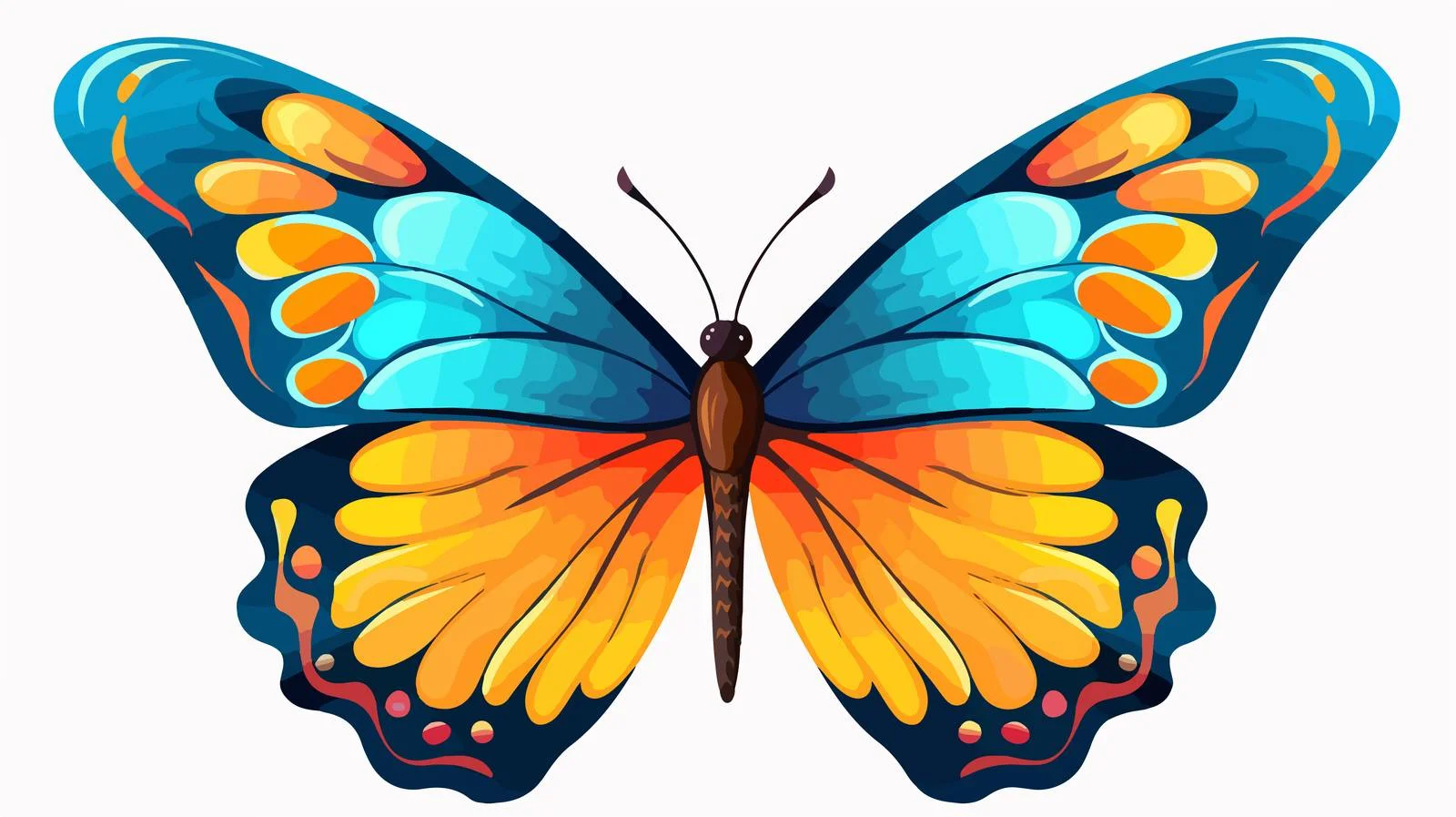 Cartoon Butterfly Vector Illustration — free download from Dotvec