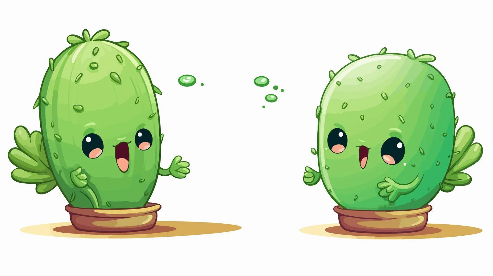 Cactus Speech Bubble Cartoon Illustration — free download from Dotvec