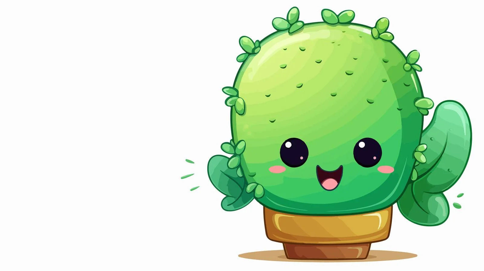 Cheerful Cactus with Gradient Speech Bubble — free download from Dotvec