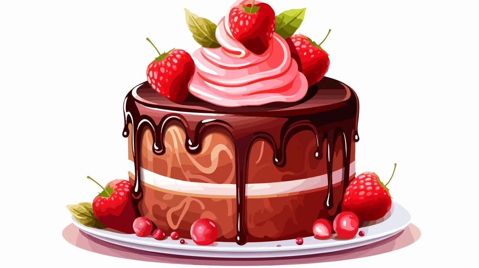 Cartoon Cake Vector Illustration — free download from Dotvec