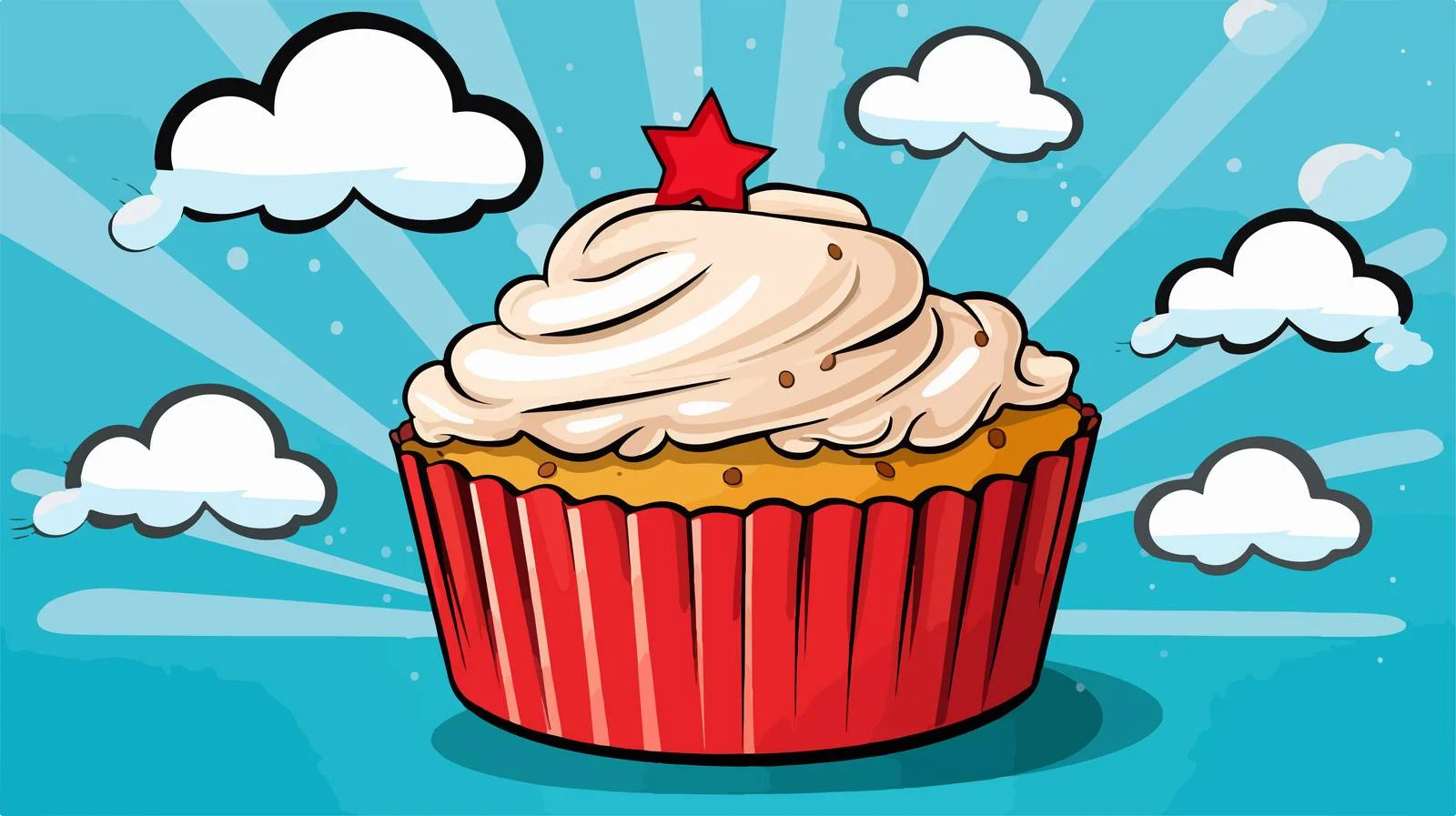 Comic Cake Thought Bubble Illustration — free download from Dotvec