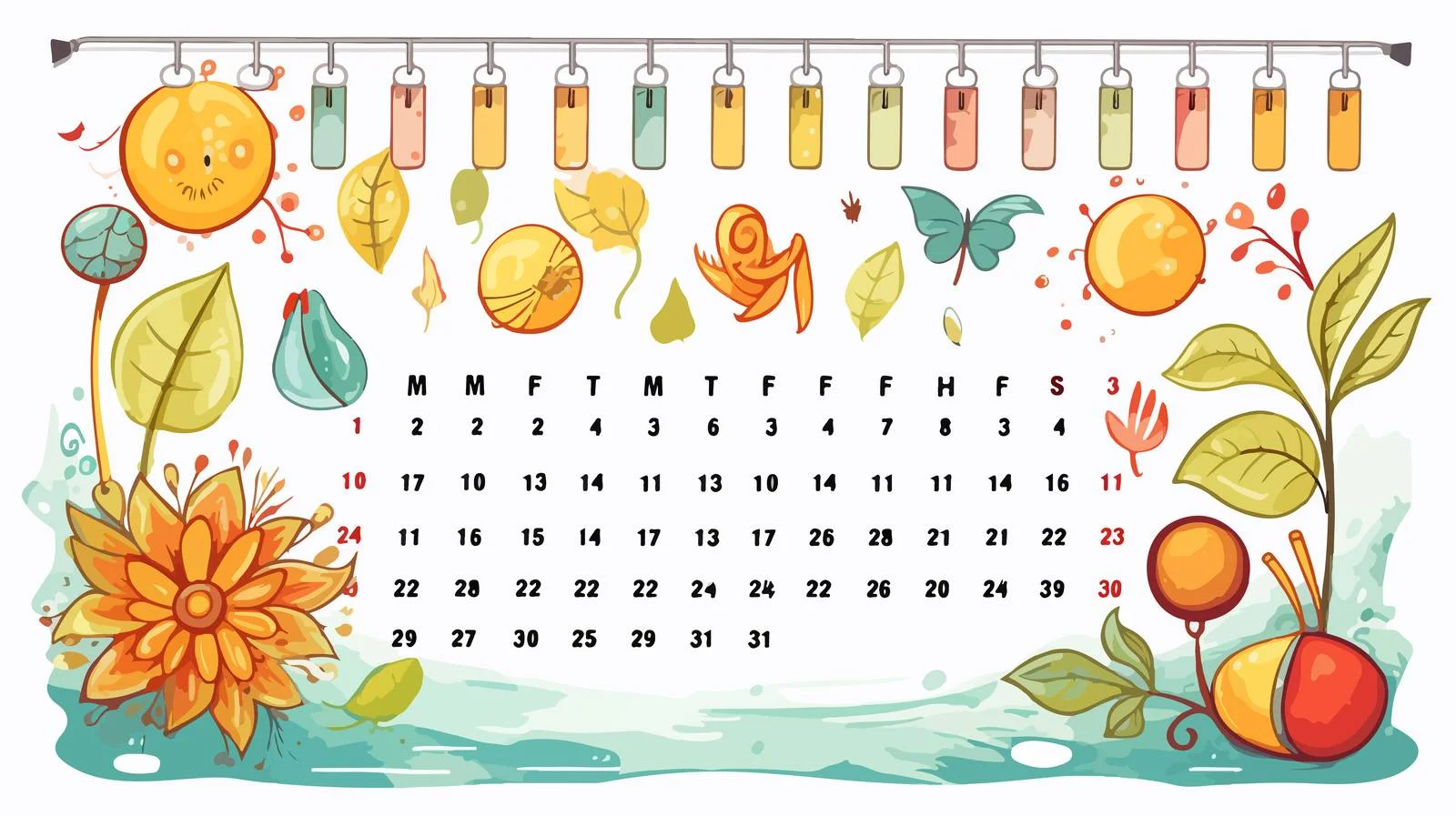 Cartoon Calendar Vector Illustration — free download from Dotvec