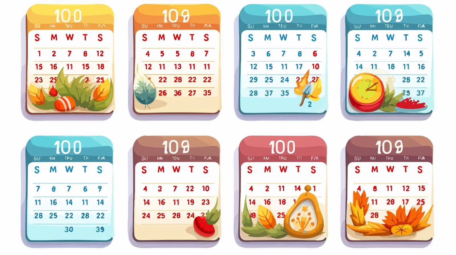 Cartoon Calendar Vector Illustration — free download from Dotvec