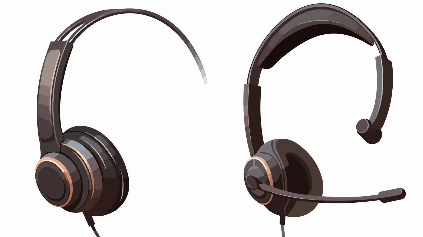 Call Center Headset Cartoon Illustration — free download from Dotvec