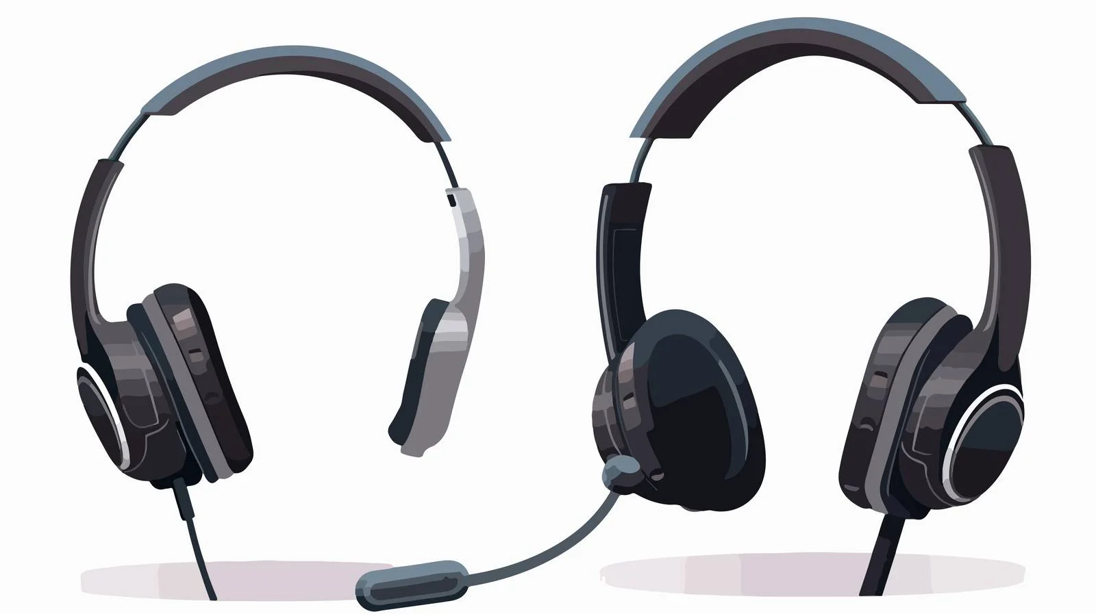 Cartoon Call Center Headset Vector Illustration — free download from Dotvec