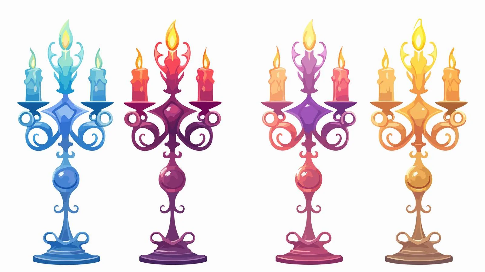 Cartoon Candelabra Vector Illustration — free download from Dotvec
