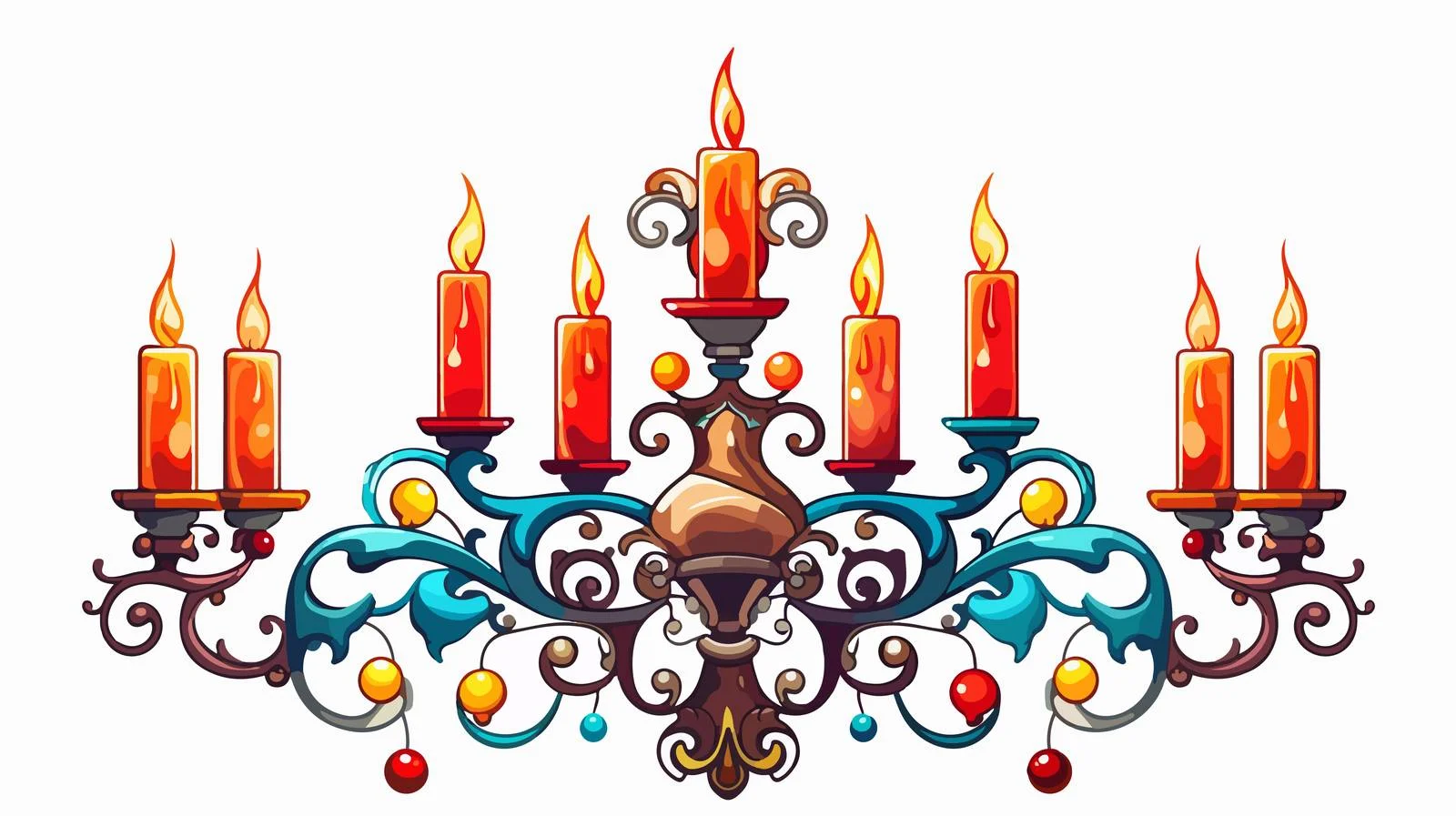 Cartoon Candelabra Vector Illustration — free download from Dotvec