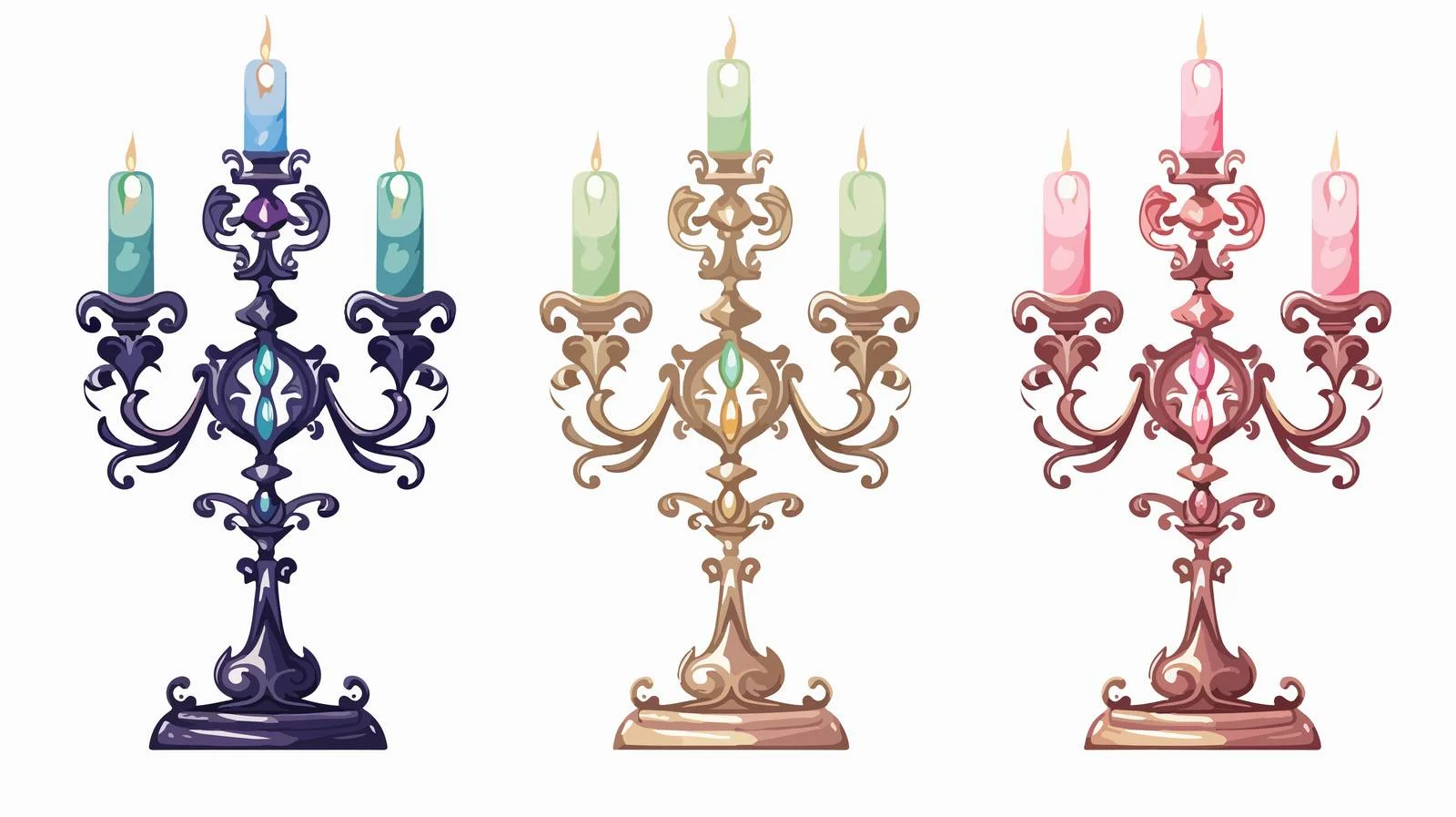 Cartoon Candelabra Vector Illustration — free download from Dotvec