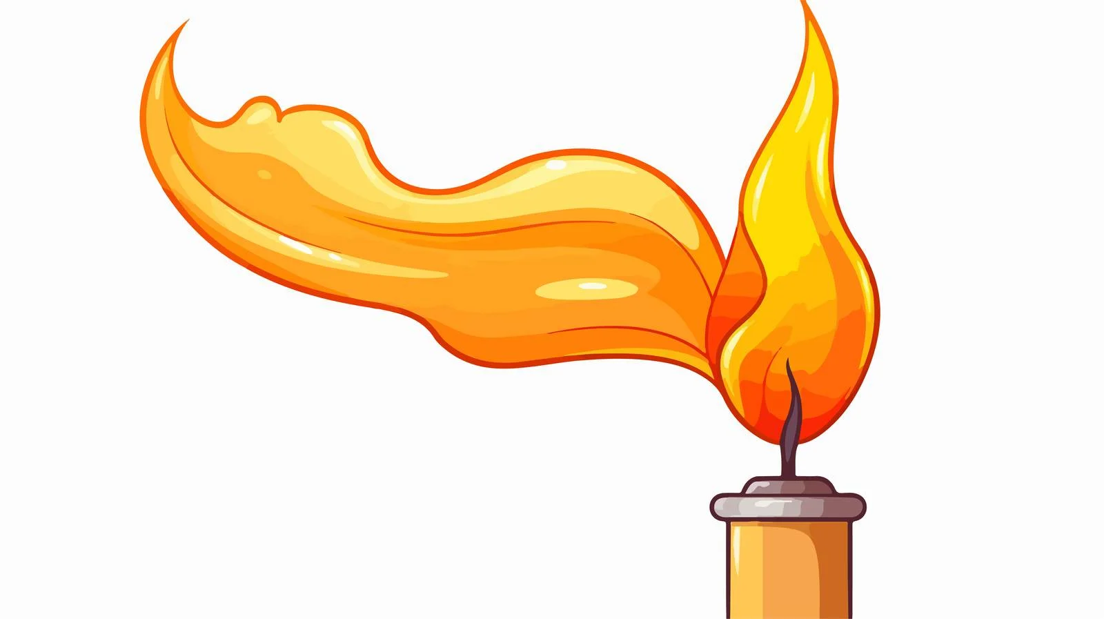 Candle with Speech Bubble Cartoon Illustration — free download from Dotvec