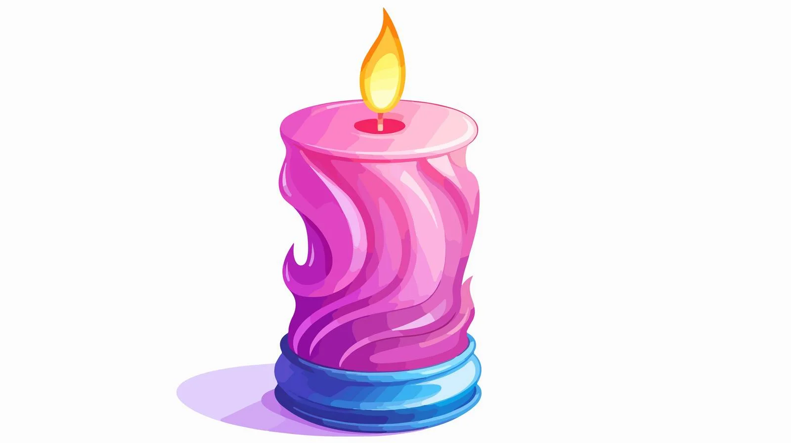 Cartoon Candle Speech Bubble Illustration — free download from Dotvec
