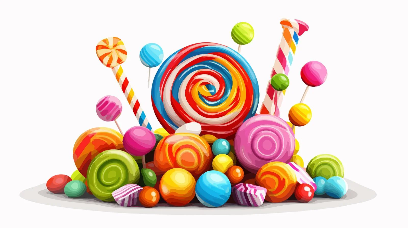 Colorful Cartoon Candy Vector Illustration — free download from Dotvec