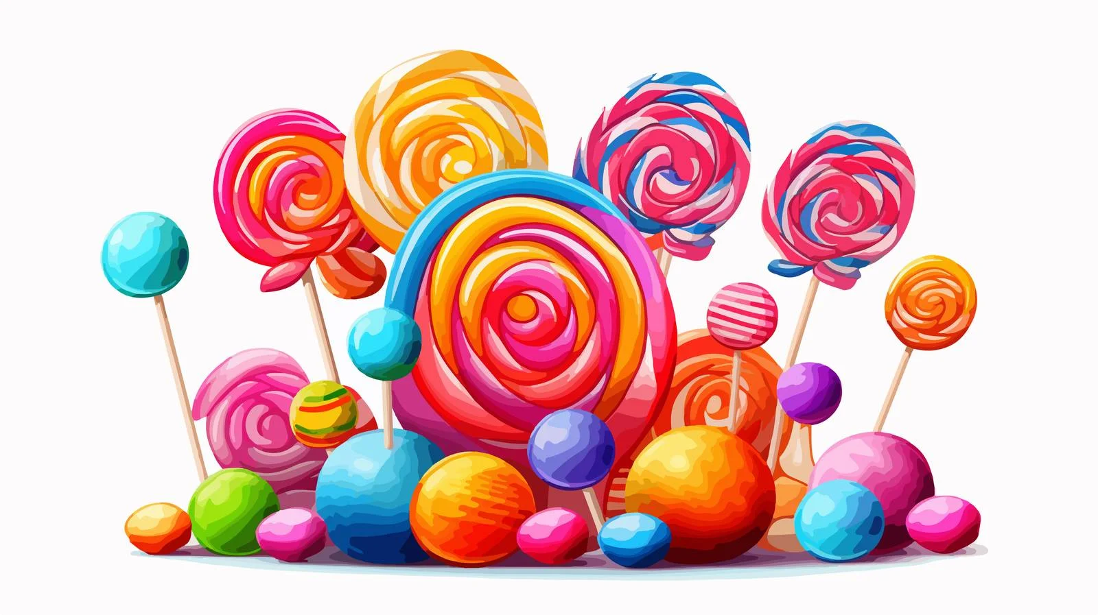 Colorful Cartoon Candy Vector Illustration — free download from Dotvec