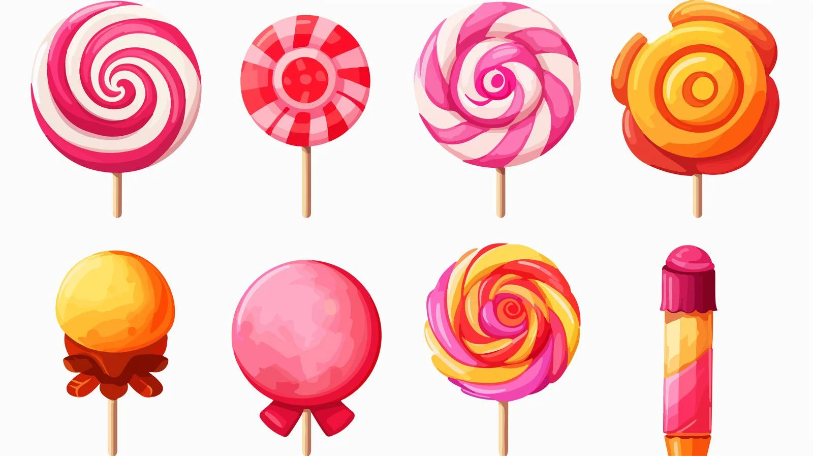 Colorful Cartoon Candy Illustration — free download from Dotvec