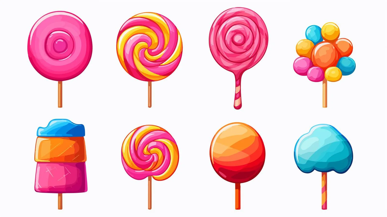 Colorful Cartoon Candy Illustration — free download from Dotvec