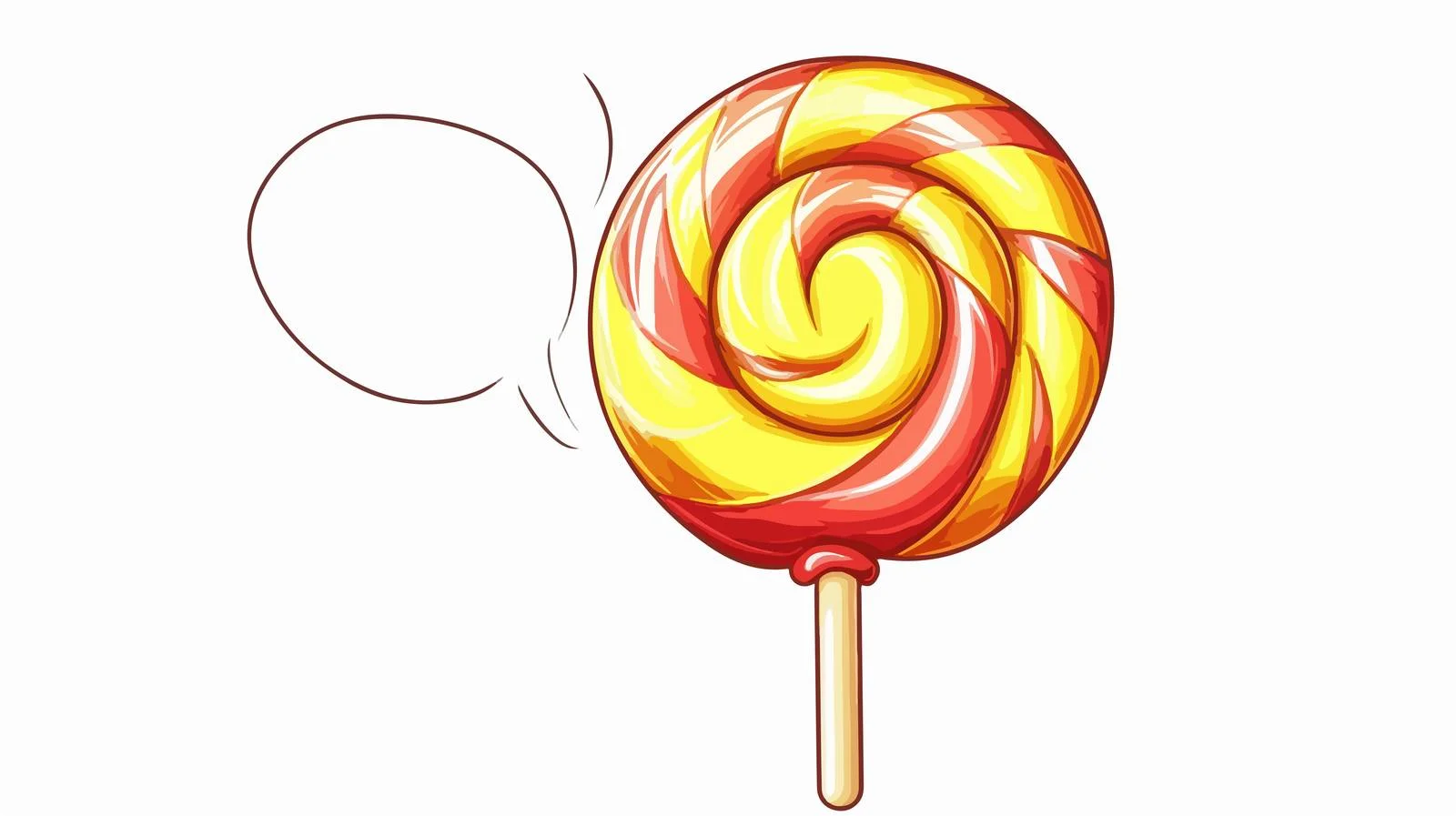 Animated Candy Lollipop with Dialog Bubble — free download from Dotvec