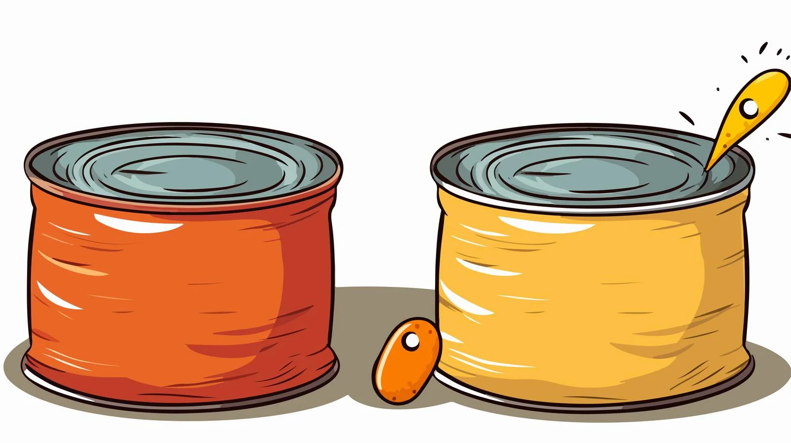 Whimsical Canned Food Message Distressed Illustration — free download from Dotvec