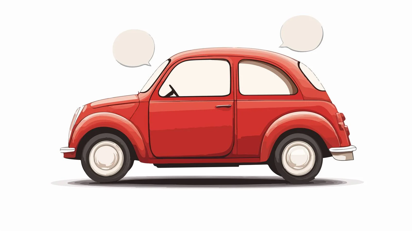 Cartoon Car Speech Bubble Vector Illustration — free download from Dotvec