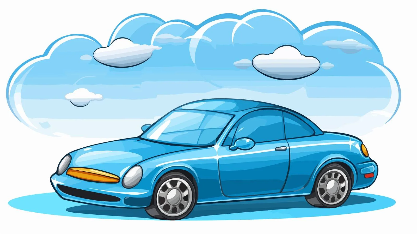 Animated Car with Thought Bubble — free download from Dotvec