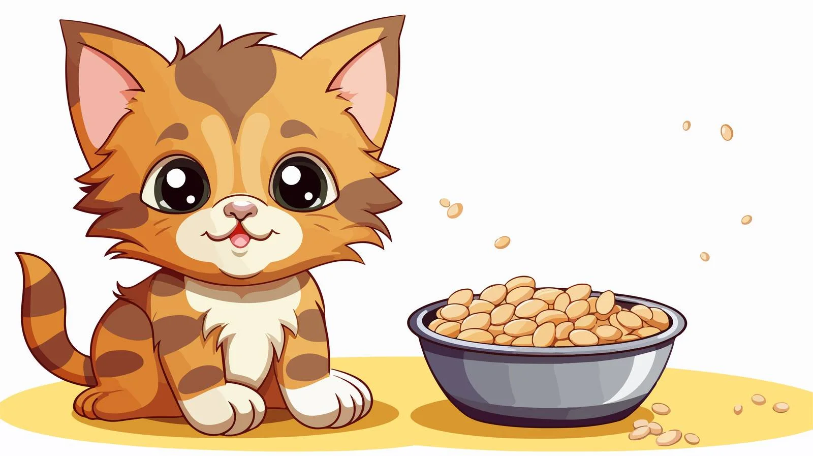 Cartoon Cat Food Vector Illustration — free download from Dotvec
