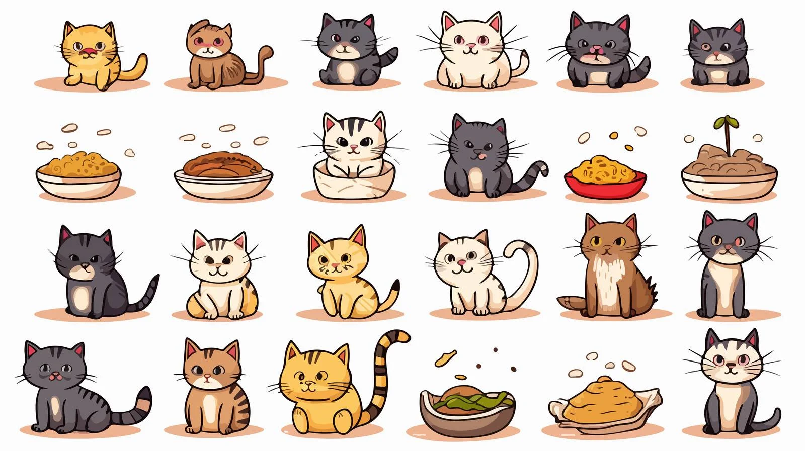 Cat Food Cartoon Vector Illustration — free download from Dotvec