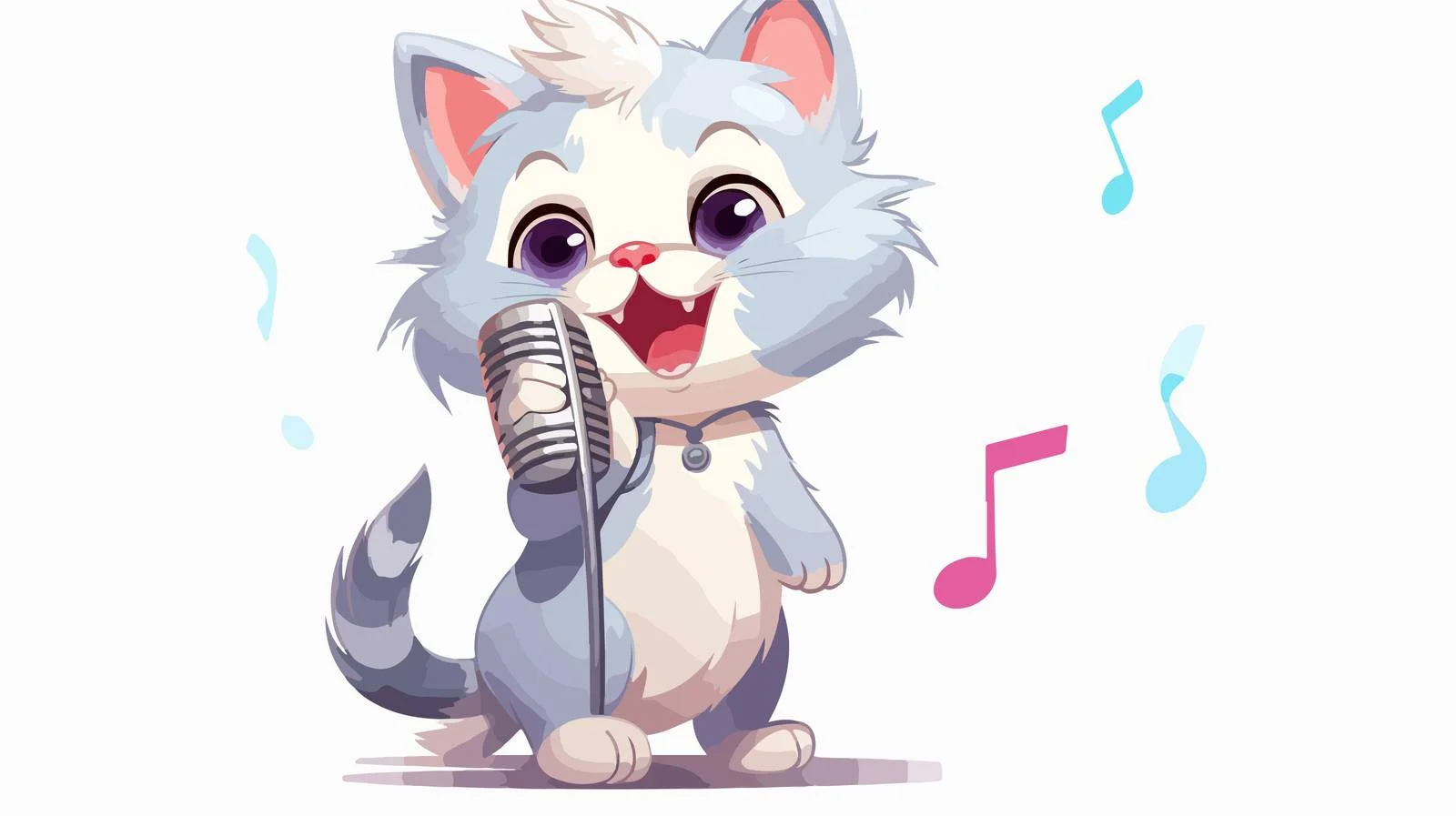Cat Singing Vector Illustration — free download from Dotvec