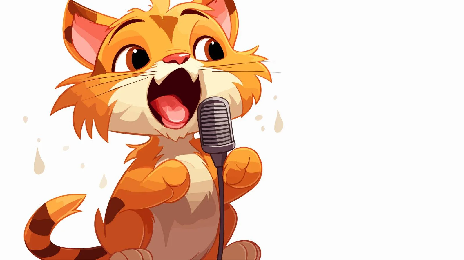 Musical Cartoon Cat Vector Illustration — free download from Dotvec