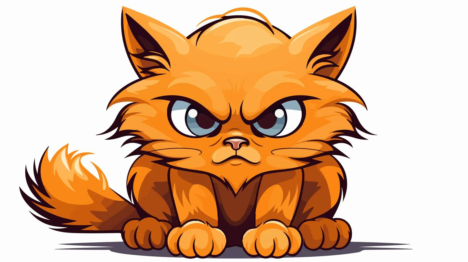Cute Cartoon Cat Staring Illustration — free download from Dotvec