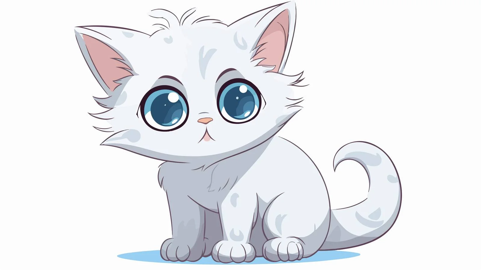 Curious Cartoon Cat Vector Illustration — free download from Dotvec