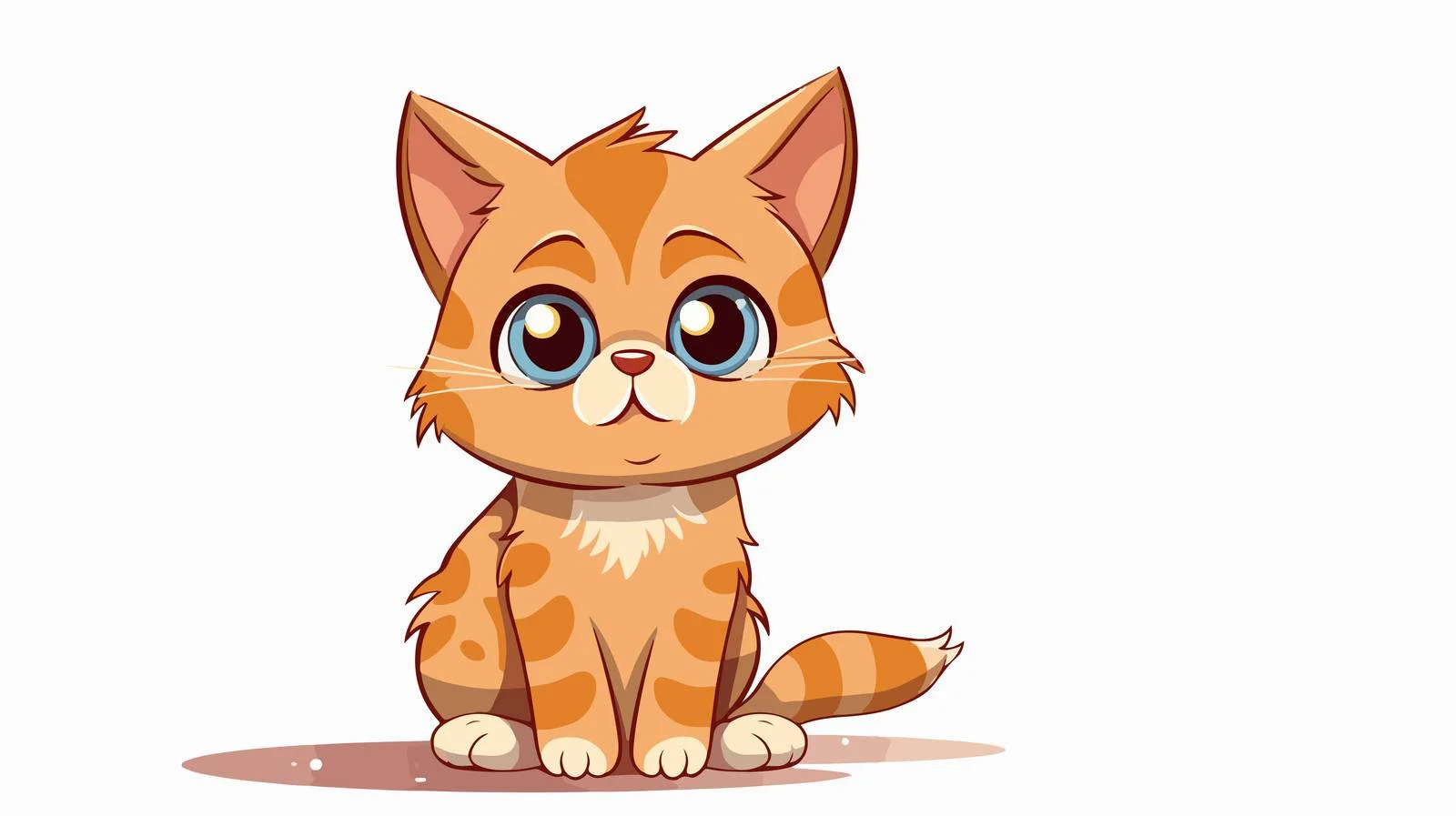 Curious Cartoon Cat Illustration — free download from Dotvec