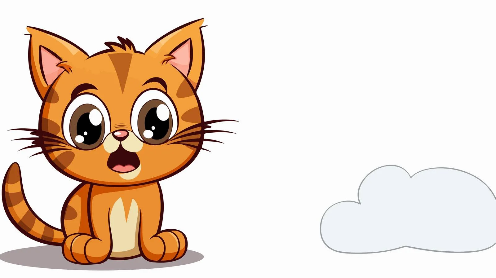 Cartoon Cat Speech Bubble Vector Illustration — free download from Dotvec